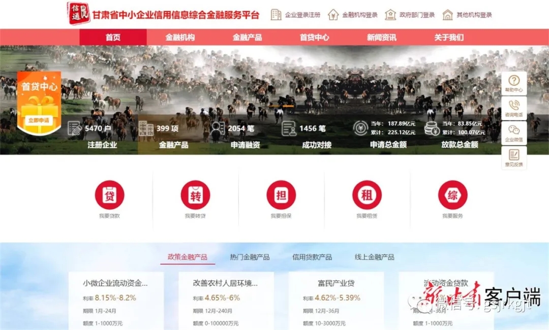 甘肅“隴信通”平臺融資規(guī)模突破百億元